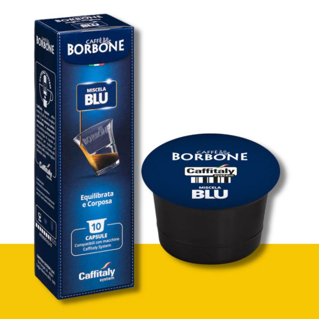 10 Capsule Originali Caffitaly Caffè Borbone Miscela Blu - Ital Cialde