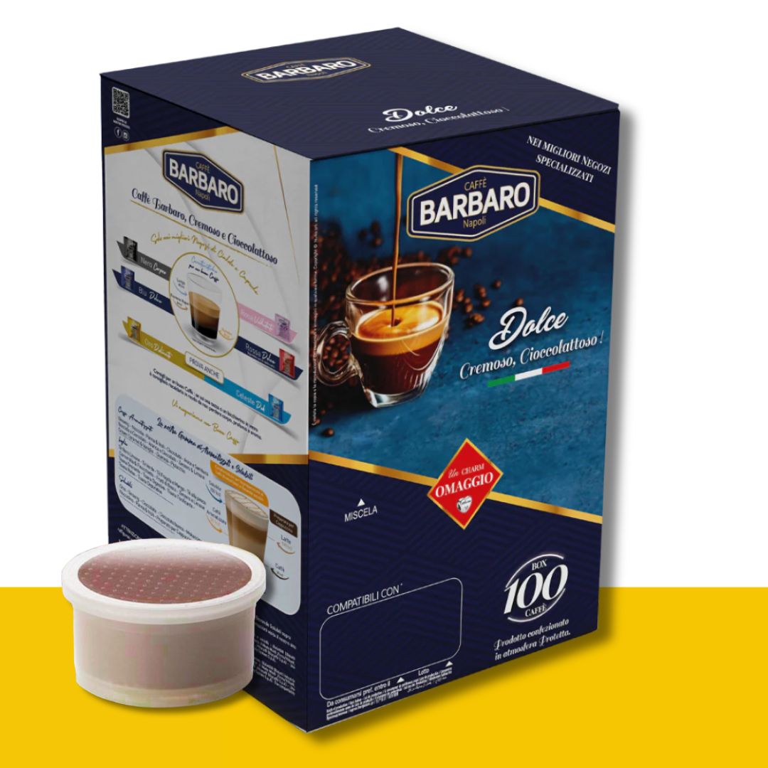 100 Capsule comp. Segni d'Arte Barbaro Blu Dolce Caffè Barbaro