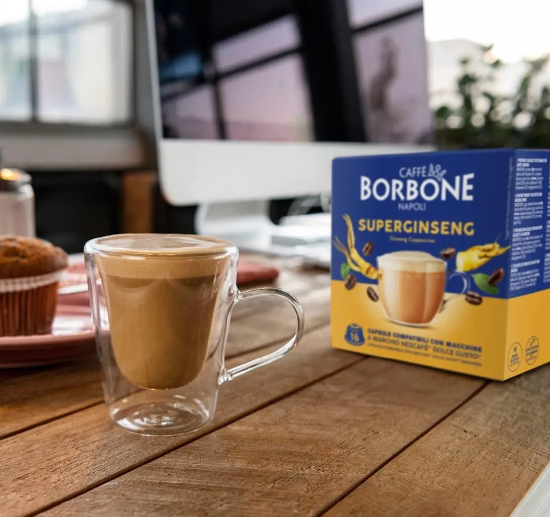 16 Capsule Dolce Gusto Borbone Caffè Super Ginseng Caffè Borbone