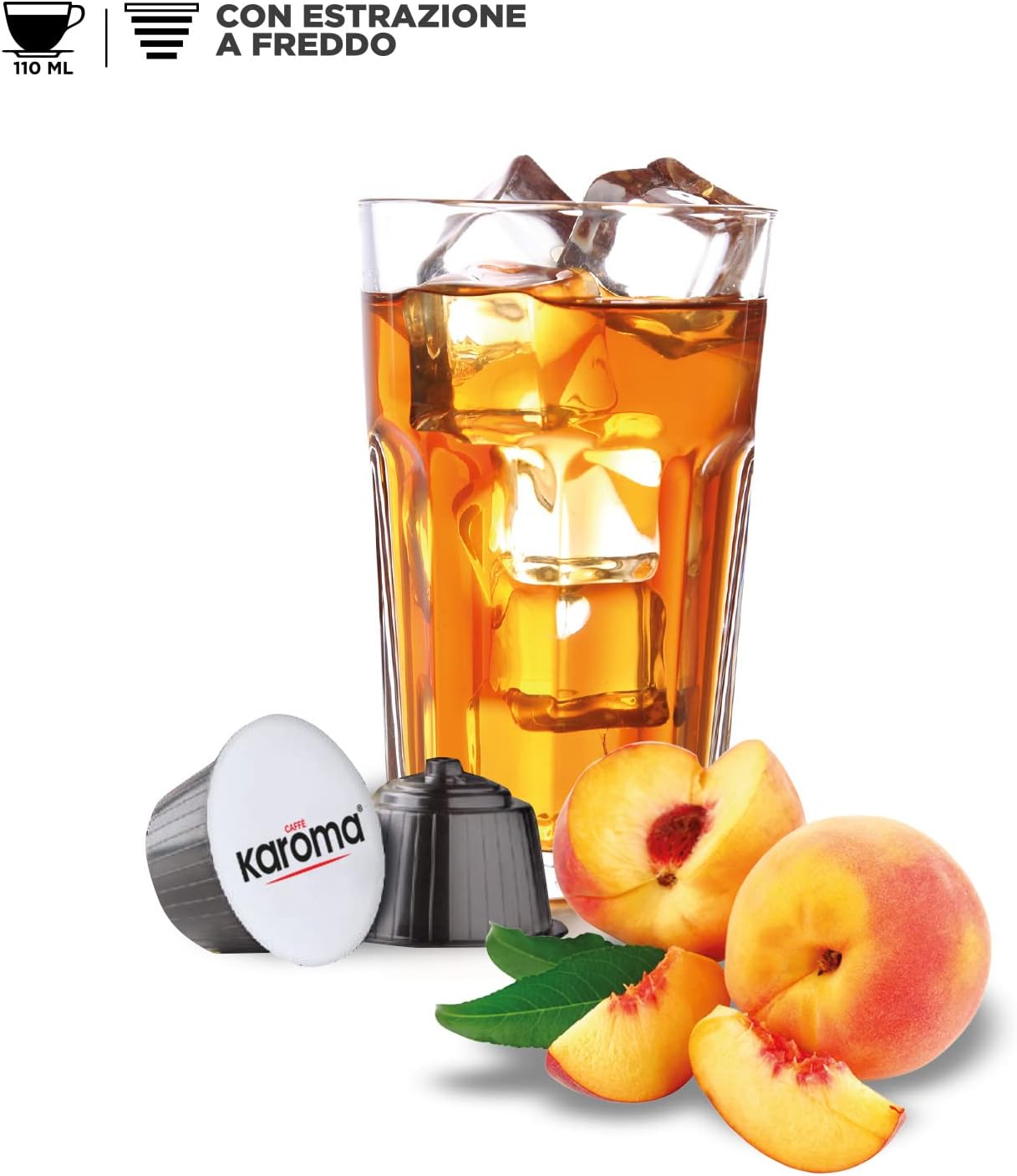 16 Capsule Dolce Gusto Karoma Tè Pesca (estrazione a freddo) Caffè Karoma