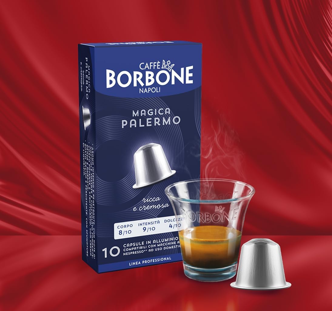 Capsule Nespresso in Alluminio Borbone Magica Palermo Caffè Borbone