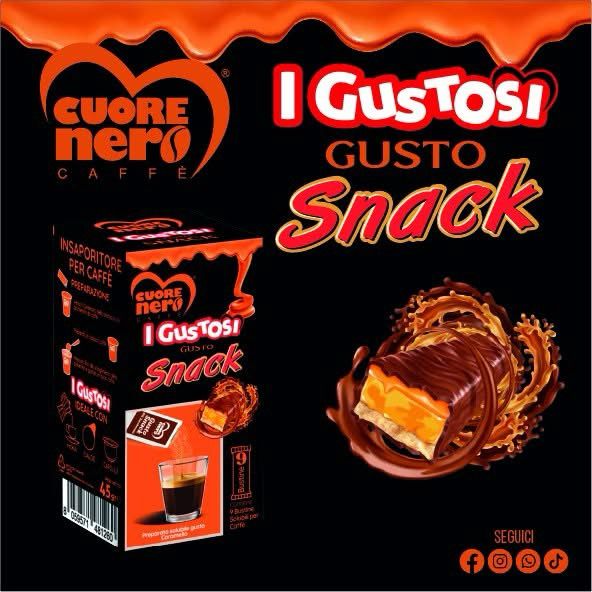 9 Zuccherini Aromatizzati Cuore Nero i Gustosi Cuore Nero