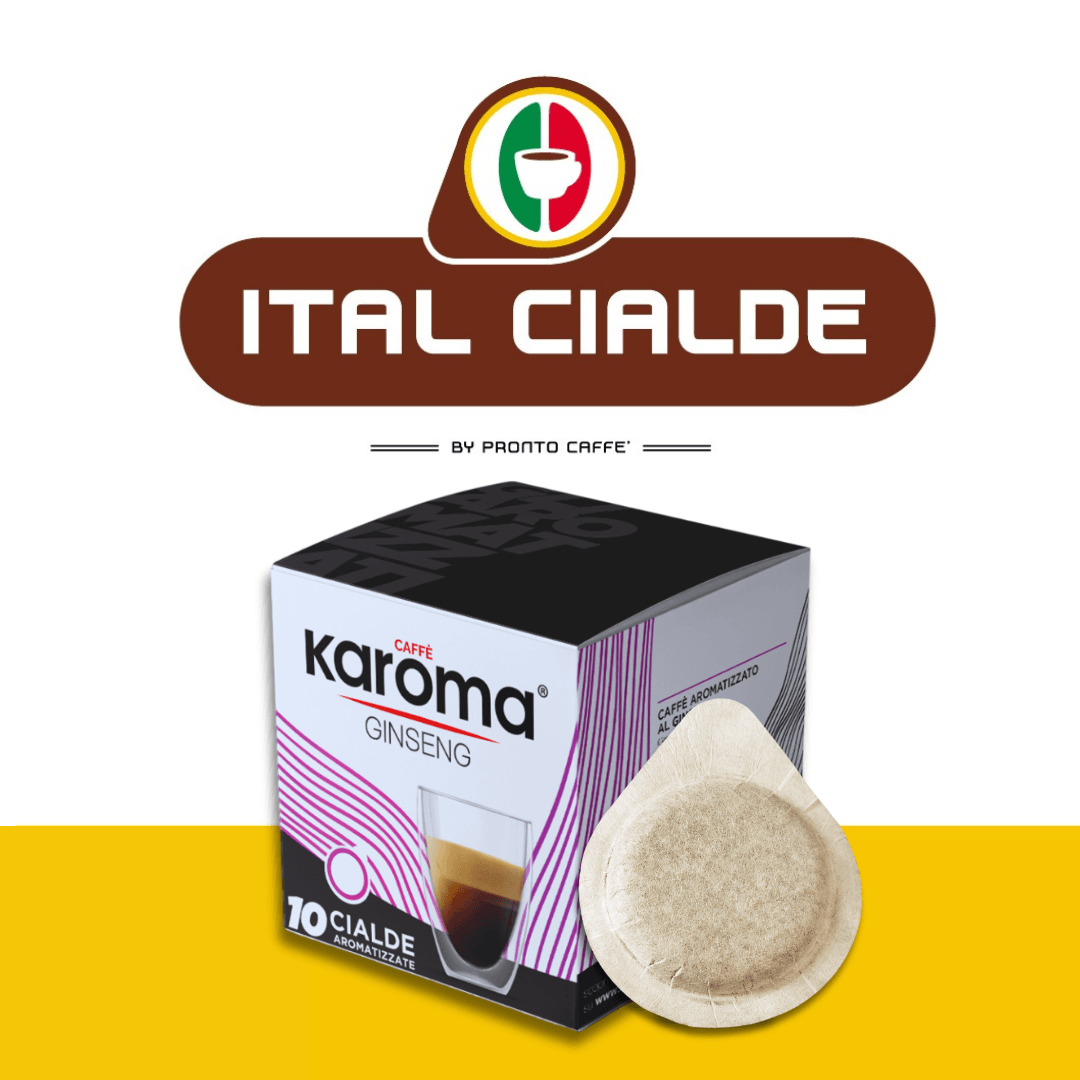 10 Cialde ESE Caffè Karoma Aromatizzato al Ginseng - Ital Cialde