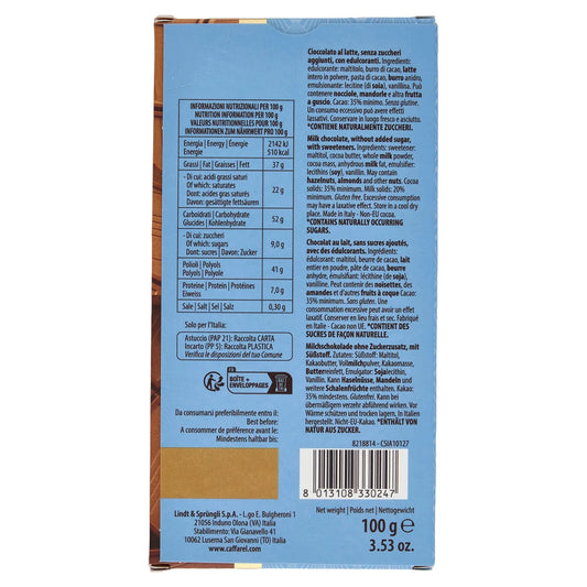 Caffarel Tavoletta Latte Senza Zuccheri Caffarel