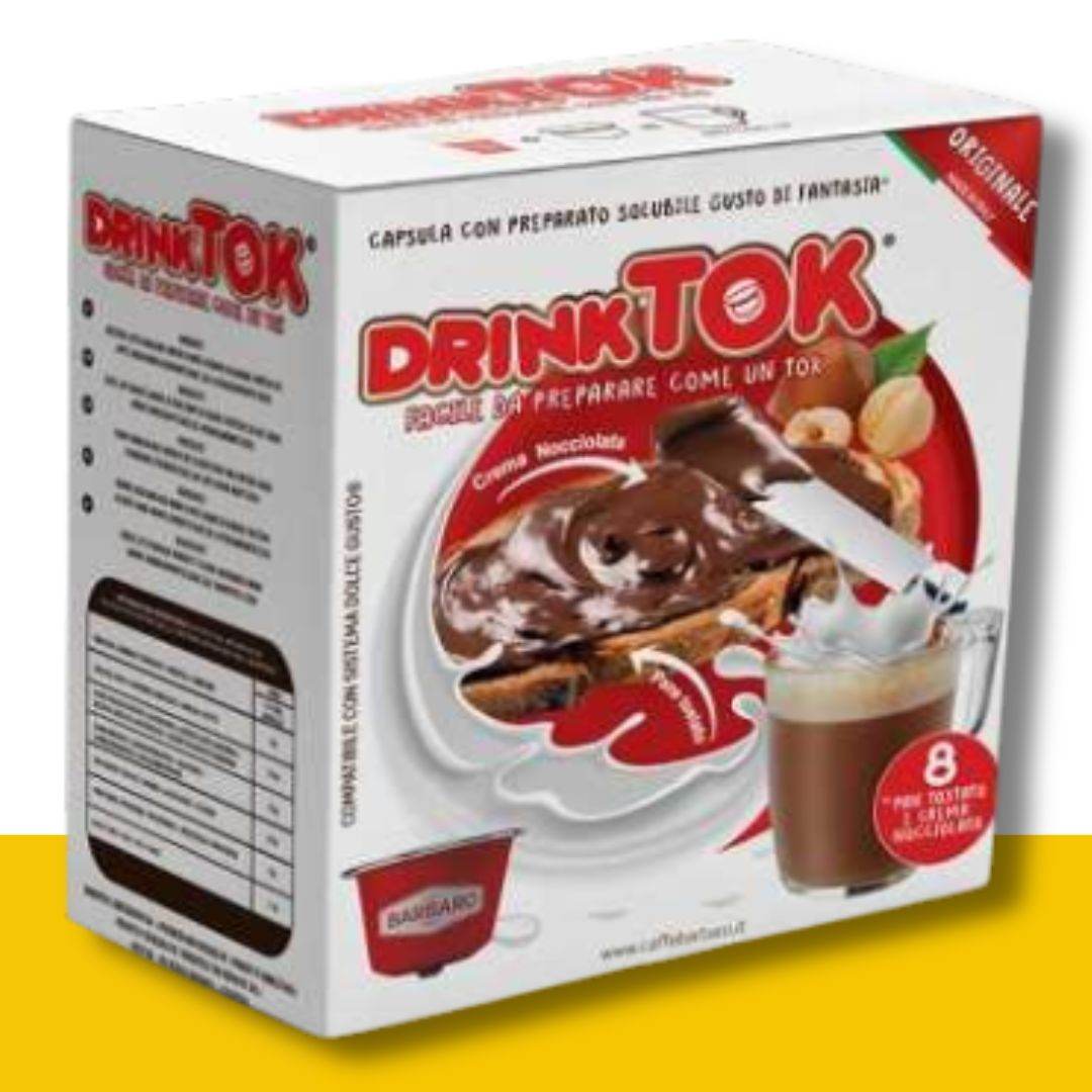 8 Capsule Dolce Gusto Drink Tok Pantostato e Nocciola - Ital Cialde