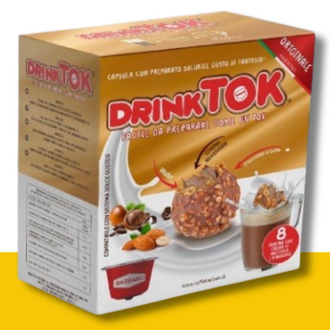 8 Capsule Dolce Gusto Drink Tok Pralina Nocciola e Mandorla - Ital Cialde