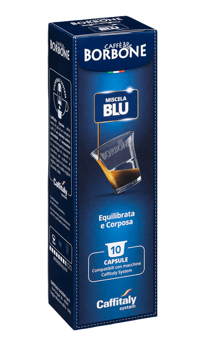 10 Capsule Originali Caffitaly Caffè Borbone Miscela Blu - Ital Cialde