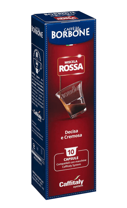 10 Capsule Originali Caffitaly Caffè Borbone Miscela Rossa - Ital Cialde