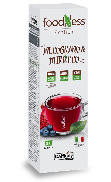 10 Capsule Originali Caffitaly Foodness Melograno e Mirtillo Foodness
