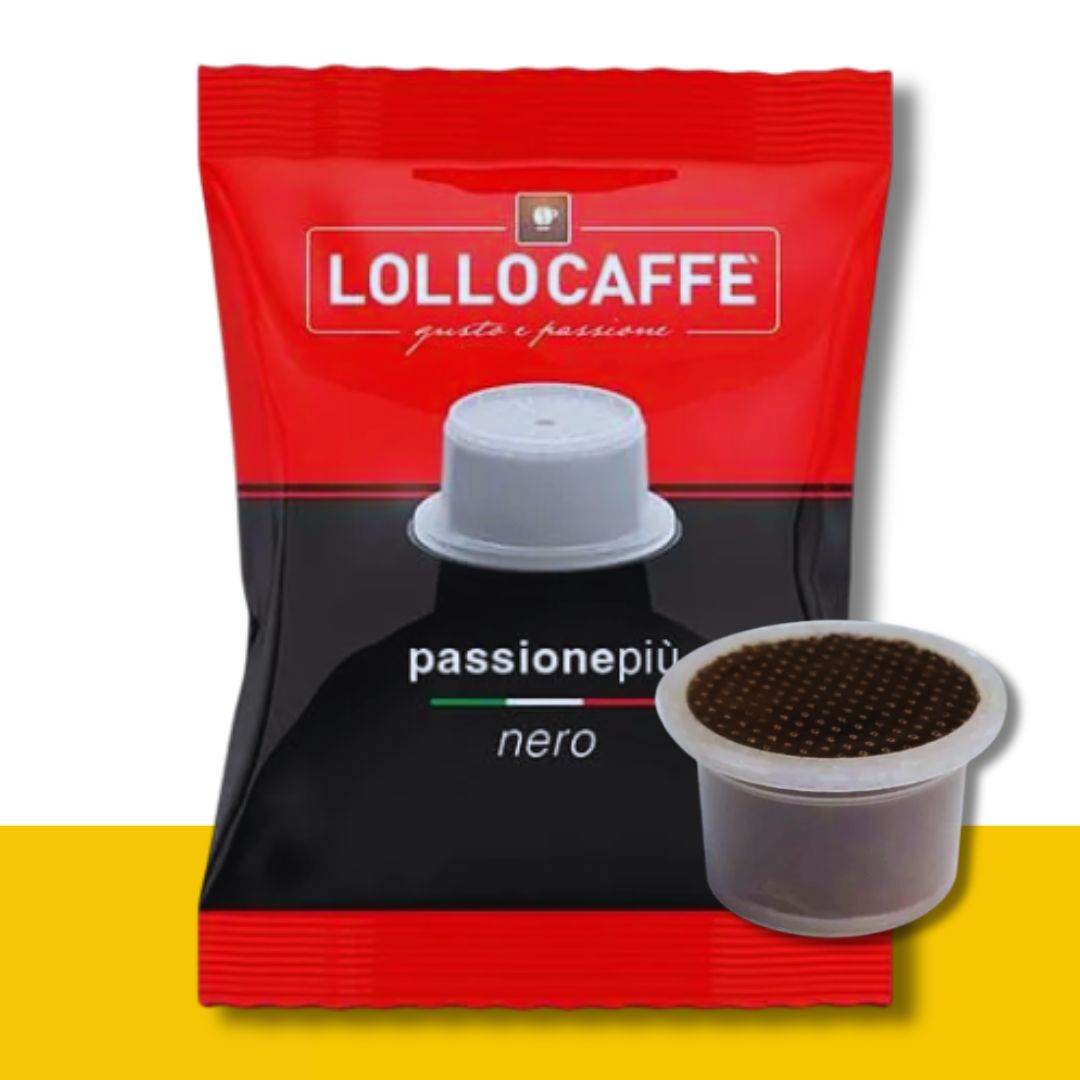 100 Capsule Uno System Lollo Caffè Miscela Nera - Ital Cialde