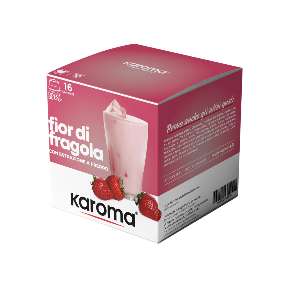 16 Capsule Dolce Gusto Karoma Fior di Fragola (estrazione a freddo) Caffè Karoma