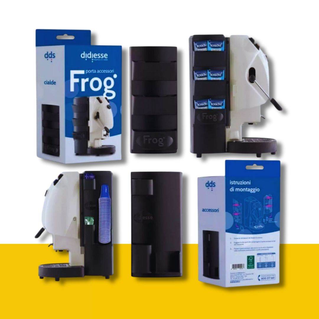 Porta Accessori Macchina da Caffè DIDIESSE FROG Kit Nero - Ital Cialde
