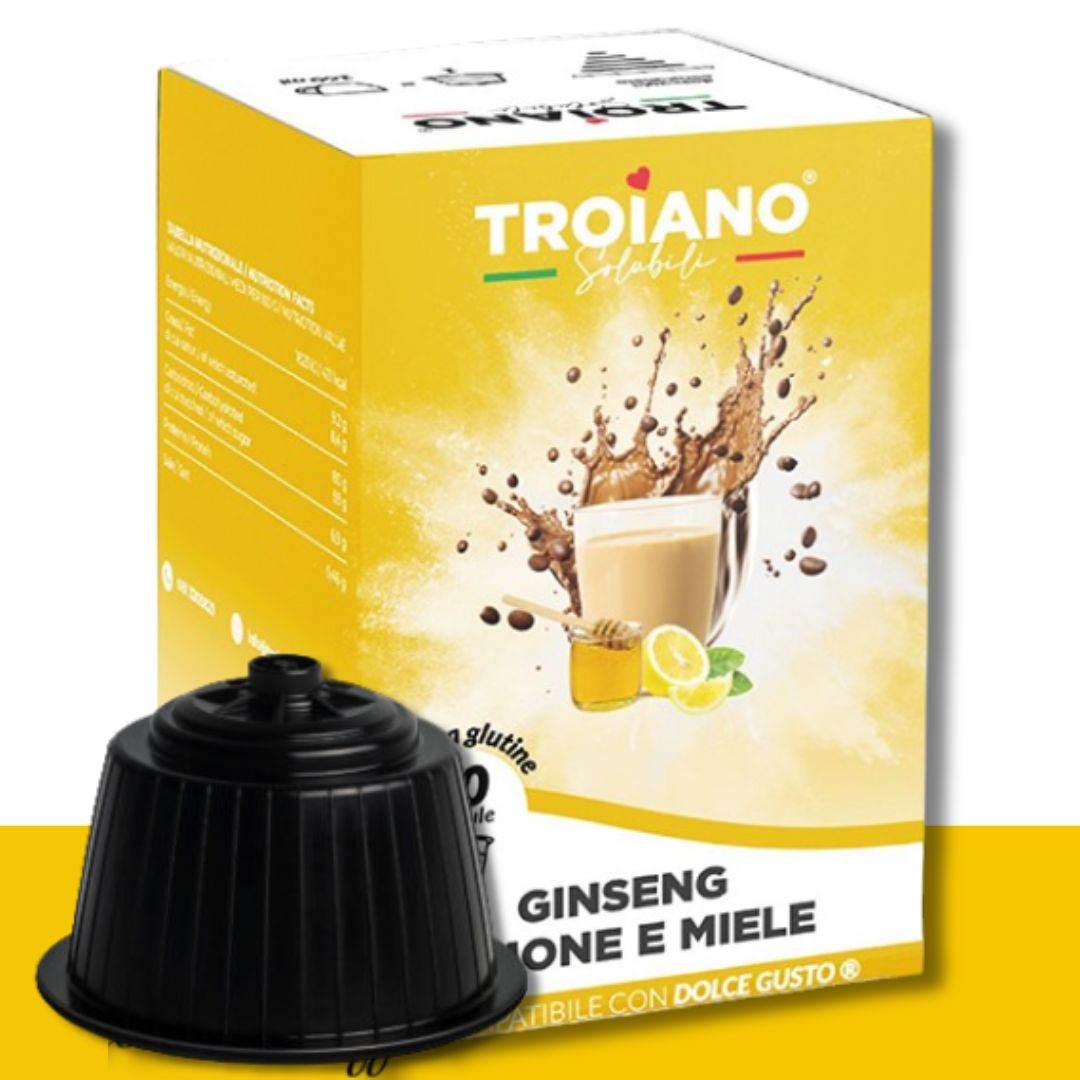 10 Capsule Dolce Gusto Troiano Ginseng Limone e Miele - Ital Cialde