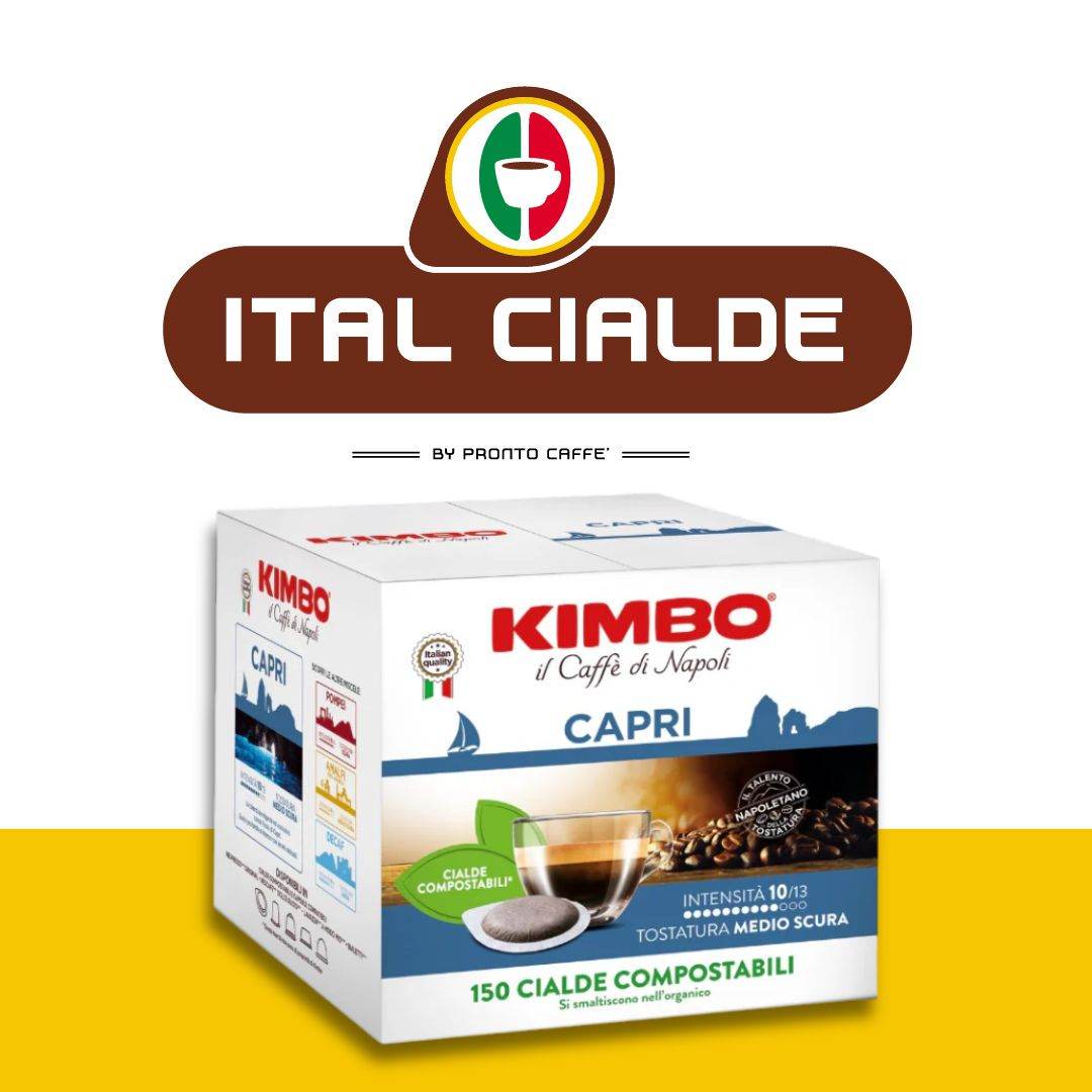 Cialde ESE 44mm Caffè Kimbo Capri 150 pezzi