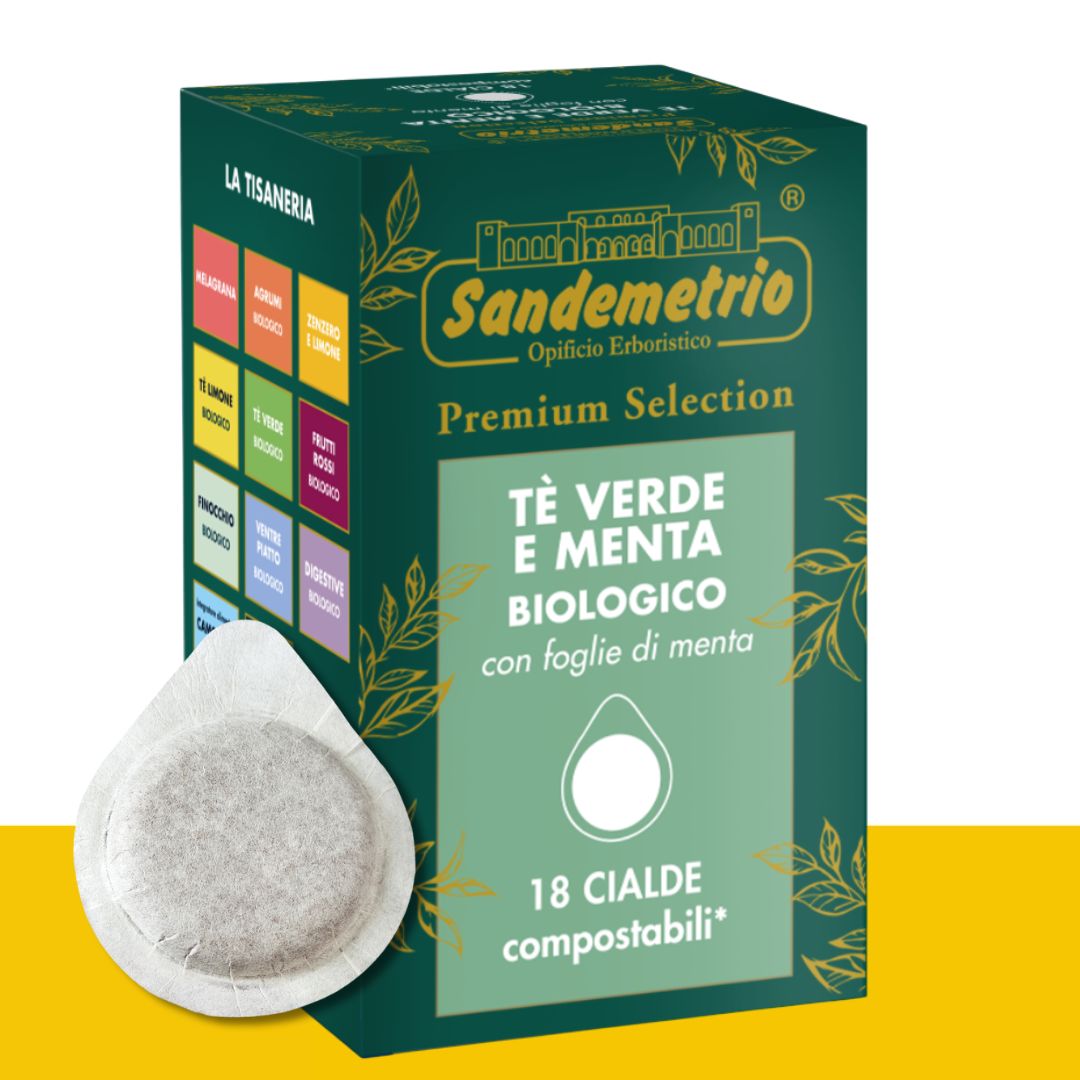 18 Cialde SanDemetrio Tè Verde e Menta Bio Sandemetrio