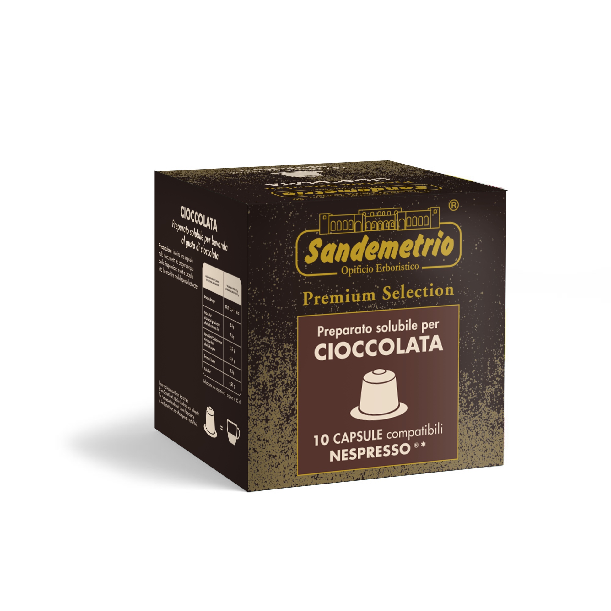 10 Capsule Nespresso Sandemetrio Cioccolata Sandemetrio