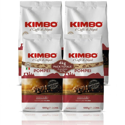 4Kg Caffè in Grani Kimbo Pompei MAXI PACK Kimbo