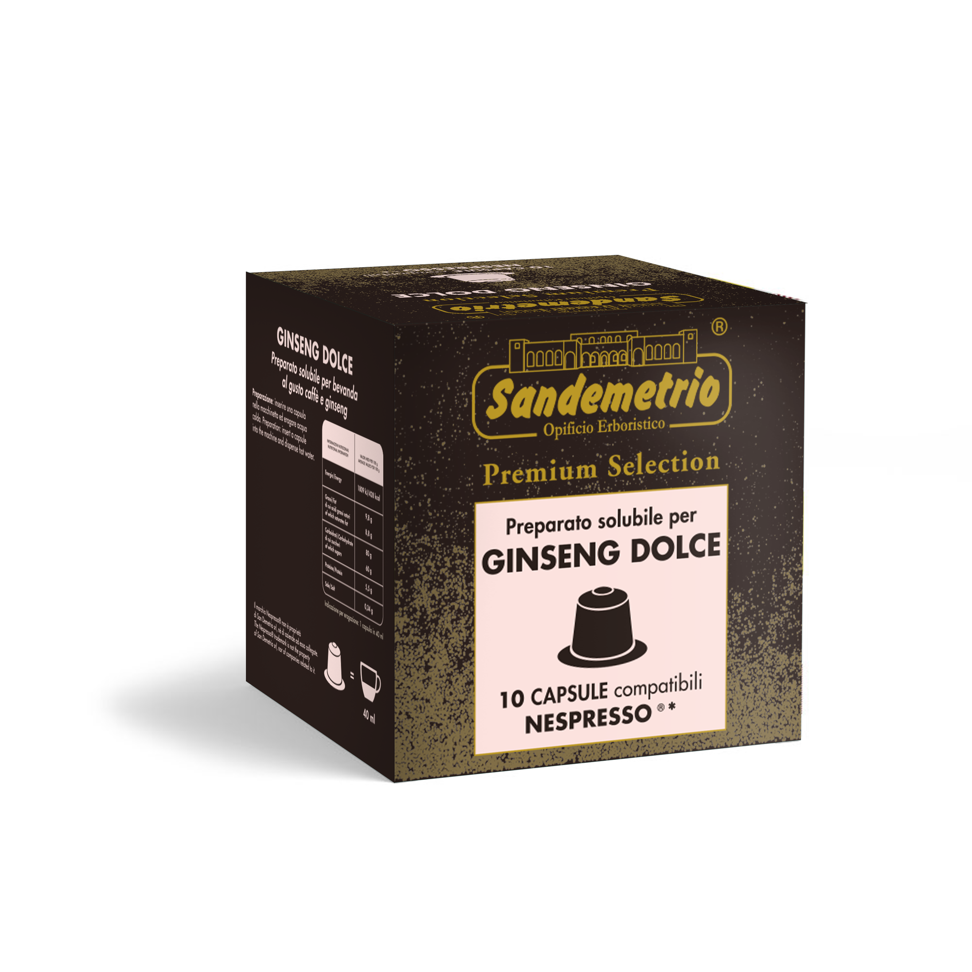 10 Capsule Nespresso Sandemetrio Ginseng Dolce Sandemetrio