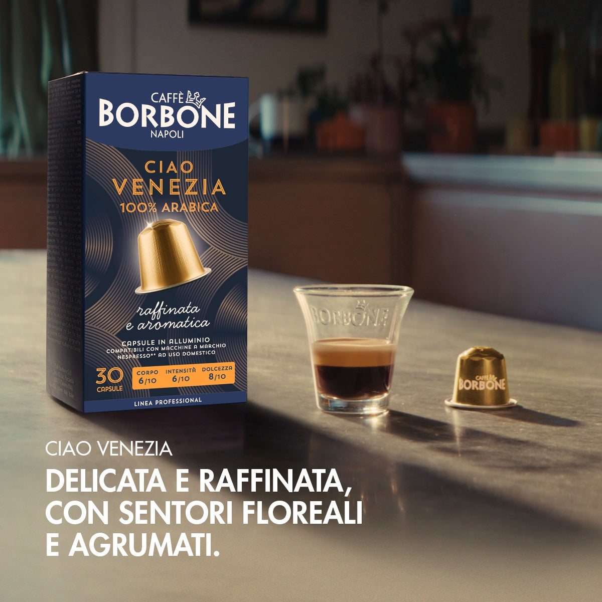 Capsule Nespresso in Alluminio Borbone Ciao Venezia 100% Arabica Caffè Borbone