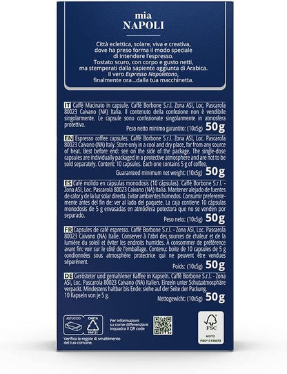 Capsule Nespresso in Alluminio Borbone Mia Napoli Caffè Borbone