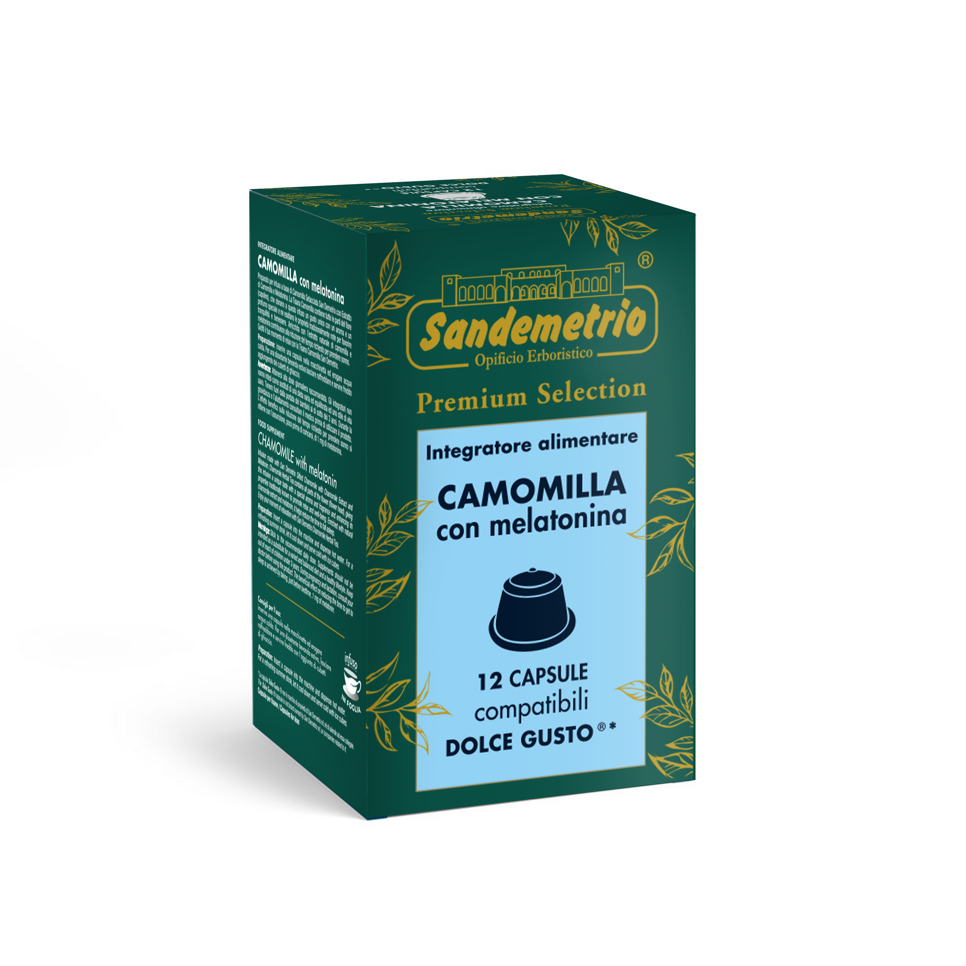 12 Capsule Dolce Gusto Sandemetrio Camomilla con Melatonina Sandemetrio