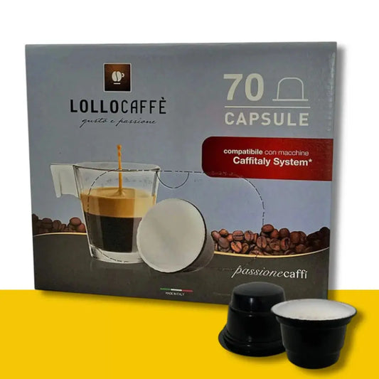 70 Capsule Compatibili Caffitaly Lollo Nero Lollo Caffè