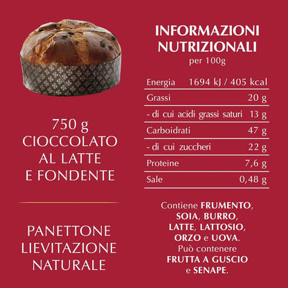 Lindt Panettone Doppio Cioccolato Confezione 750 g Lindt