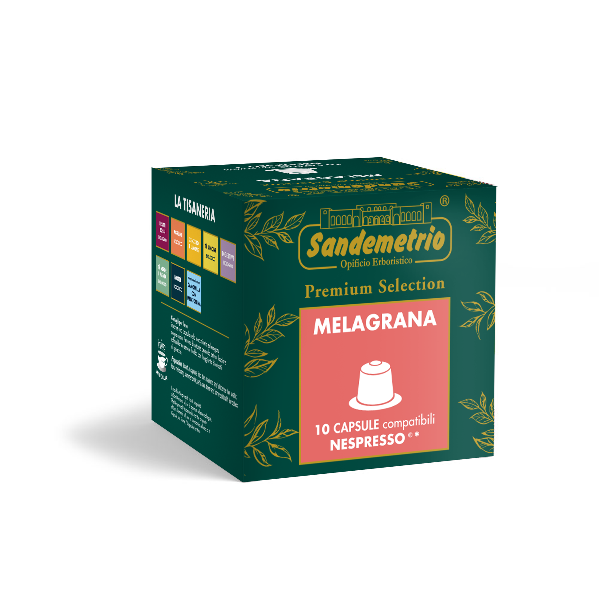 10 Capsule Nespresso Sandemetrio Melagrana Bio Sandemetrio