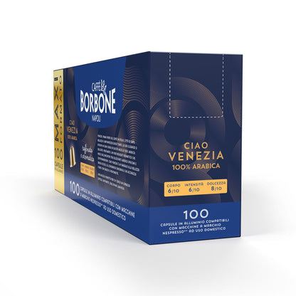 Capsule Nespresso in Alluminio Borbone Ciao Venezia 100% Arabica Caffè Borbone