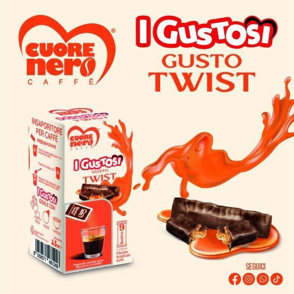 9 Zuccherini Aromatizzati Cuore Nero i Gustosi Cuore Nero