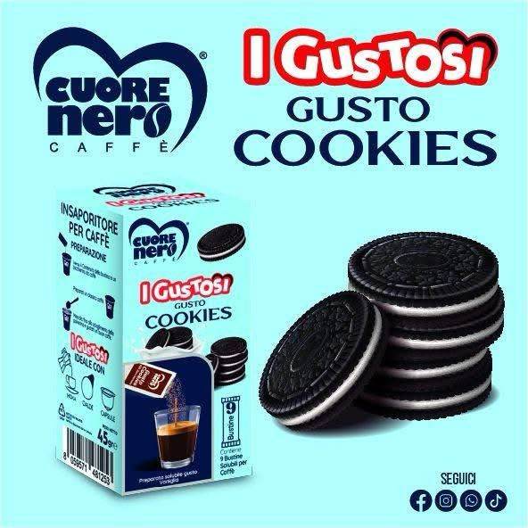 9 Zuccherini Aromatizzati Cuore Nero i Gustosi - Ital Cialde