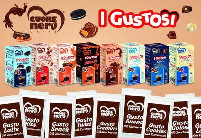 9 Zuccherini Aromatizzati Cuore Nero i Gustosi Cuore Nero