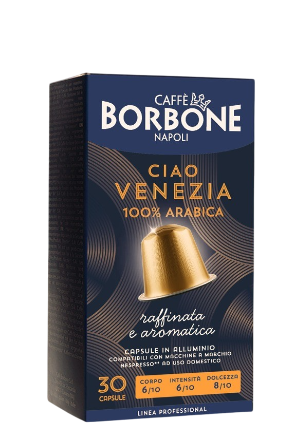 Capsule Nespresso in Alluminio Borbone Ciao Venezia 100% Arabica Caffè Borbone