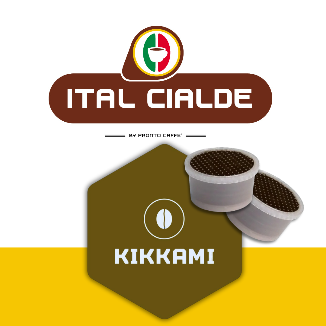 Caffè KIKKAMI Miscela Intenso 100 Capsule compatibili Espresso Point e ESSSE caffè - Ital Cialde