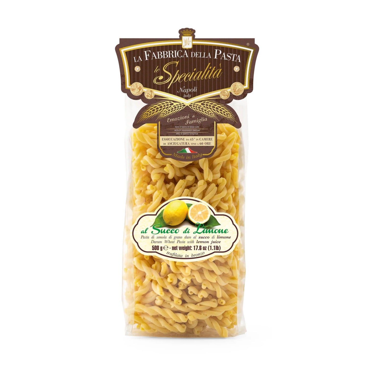Riccioli al Limone 500g - La Fabbrica Della Pasta di Gragnano La Fabbrica Della Pasta di Gragnano