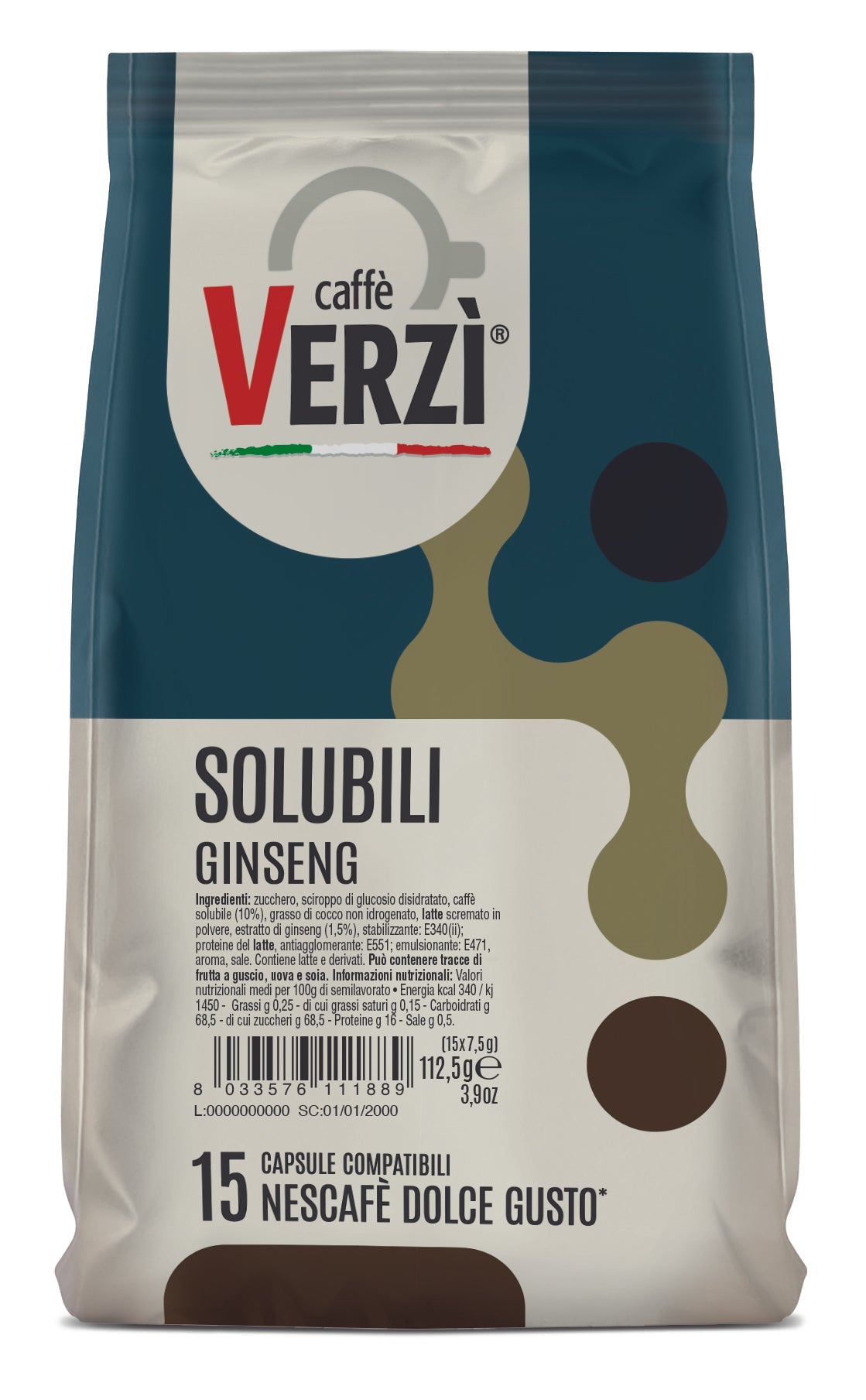 Capsule Dolce Gusto Verzì Caffè al Ginseng Caffè Verzì