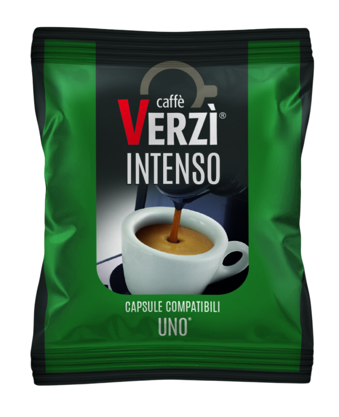 100 Capsule Uno System Caffè Verzì Aroma Intenso