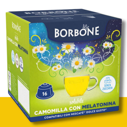 16 Capsule Dolce Gusto Borbone Camomilla e Melatonina Caffè Borbone