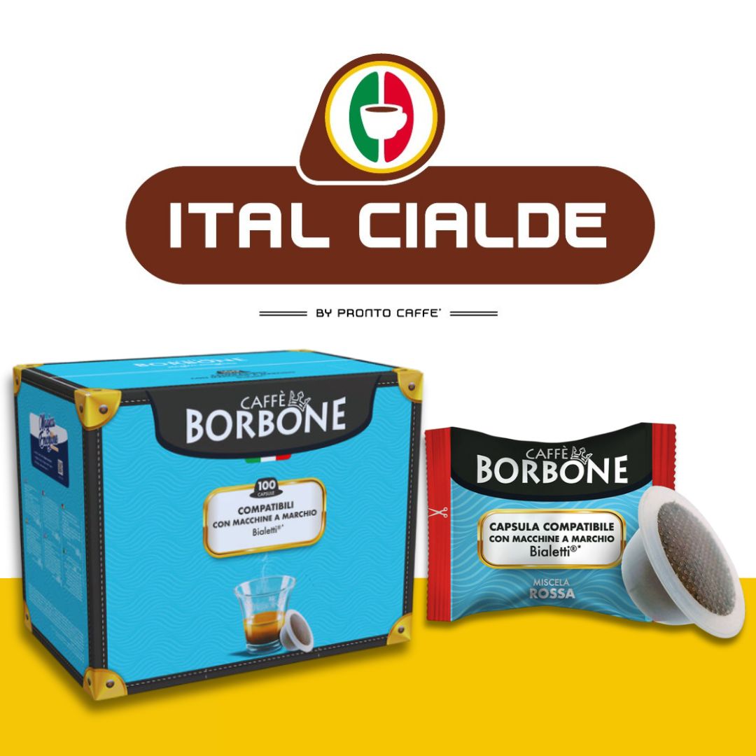 Borbone rosso 100 capsule bialetti - ital cialde