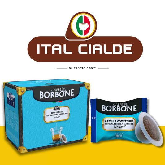 Caffè Borbone miscela blu 100 capsule Bialetti - ital cialde