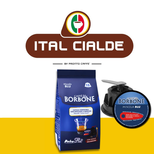 90 capsule caffè borbone miscela blu compatibili dolce gusto - ital cialde