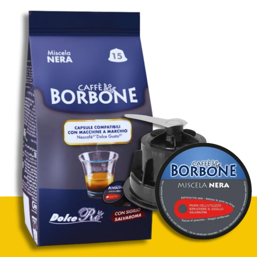 caffè borbone miscela nera 15 capsule dolce gusto - ital cialde