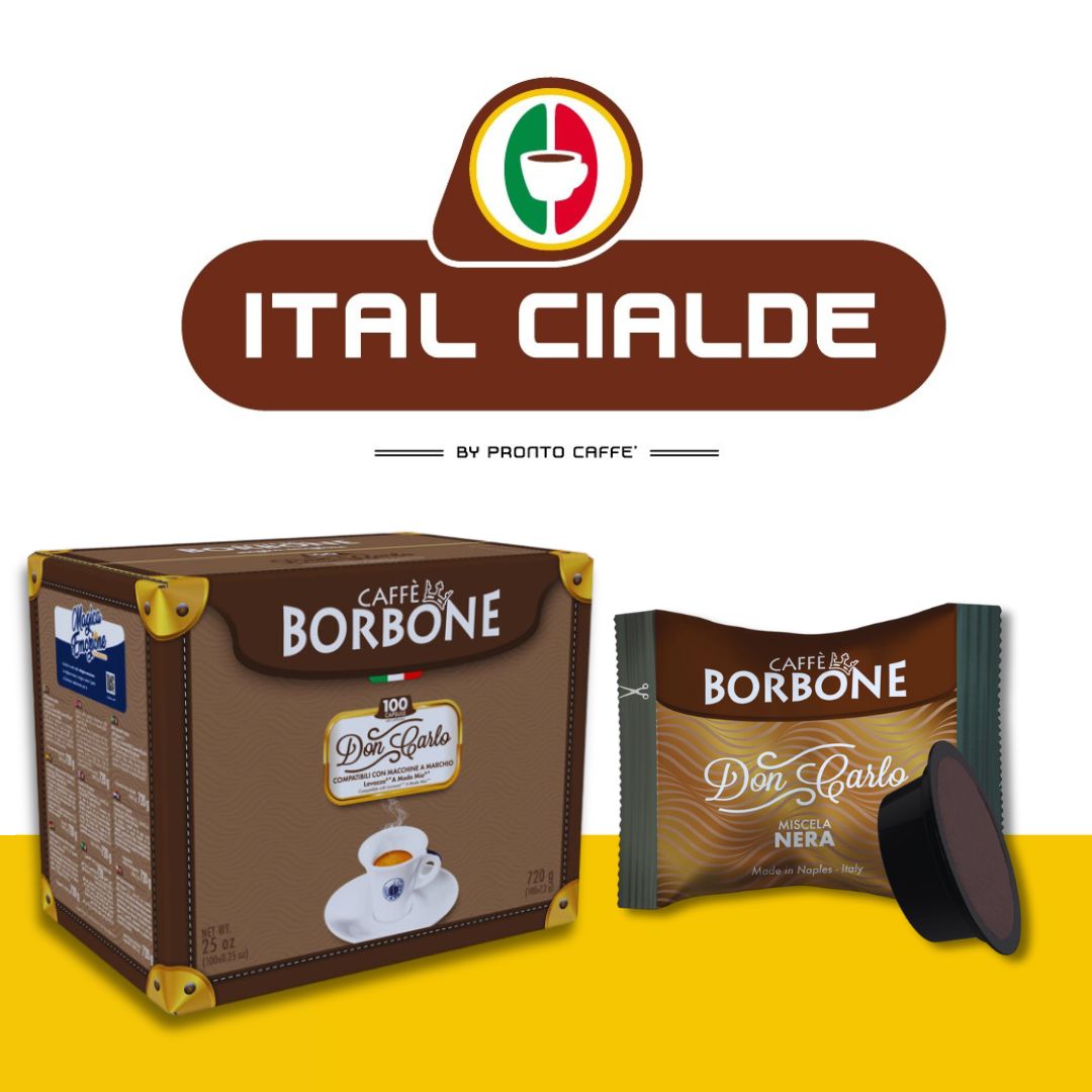 Caffè Borbone 100 capsule don carlo nero capsule a modo mio - ital cialde