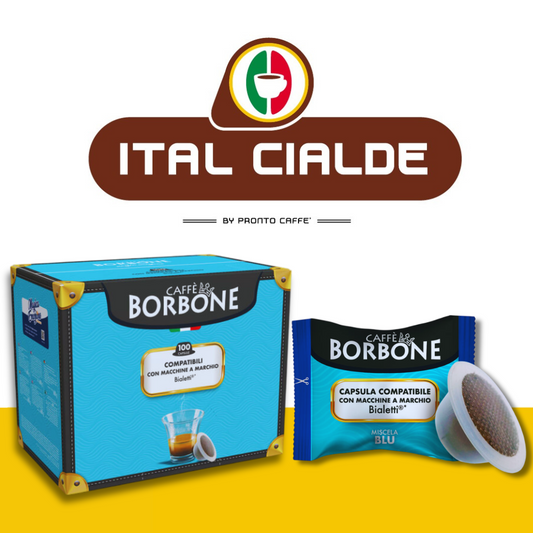 Caffè Borbone Miscela Blu 100 Capsule Compatibili Bialetti