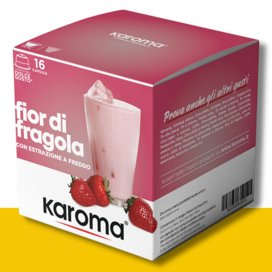 16 Capsule Dolce Gusto Karoma Fior di Fragola (estrazione a freddo) Caffè Karoma