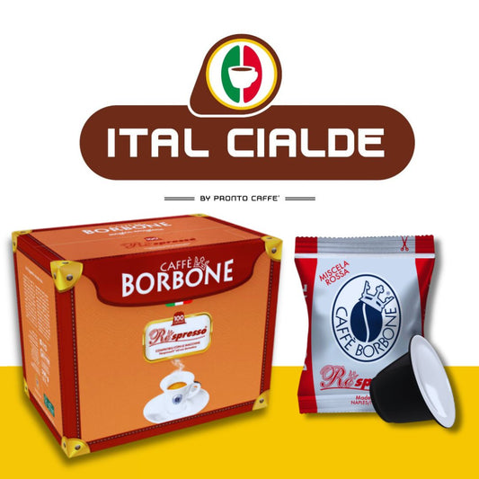 caffè borbone miscela rossa 100 capsule compatibili nespresso - ital cialde