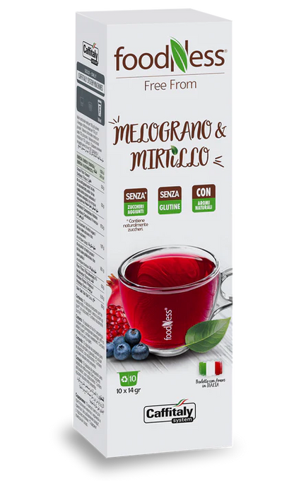 10 Capsule Originali Caffitaly Foodness Melograno e Mirtillo Foodness