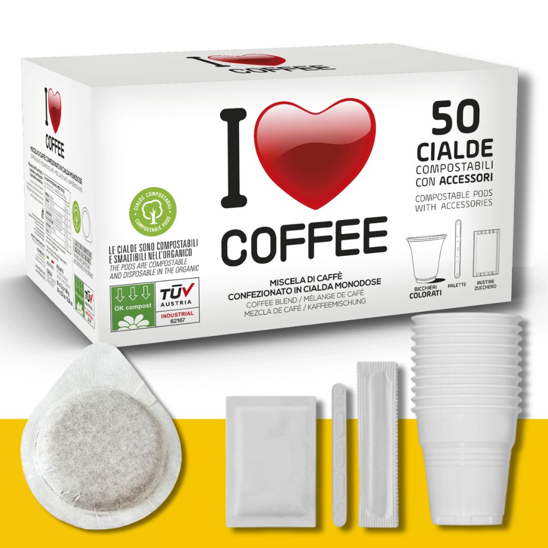 Box Caffè Cialde I love Coffee Miscela Rossa I Love Coffee