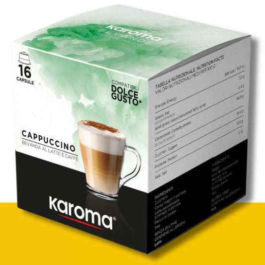 16 Capsule Dolce Gusto Karoma Cappuccino Caffè Karoma