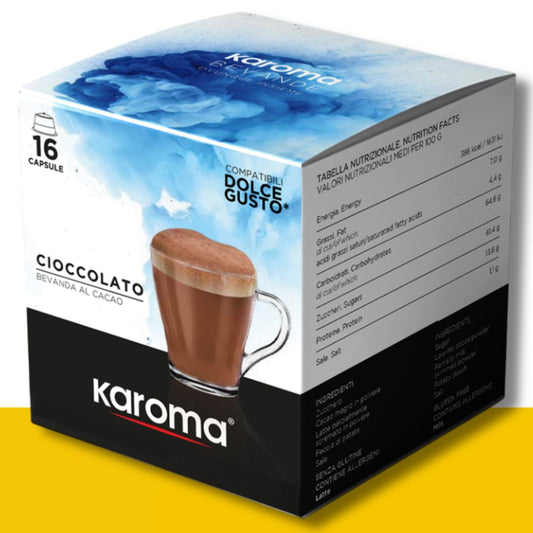 16 Capsule Dolce Gusto Karoma Cioccolato Caffè Karoma